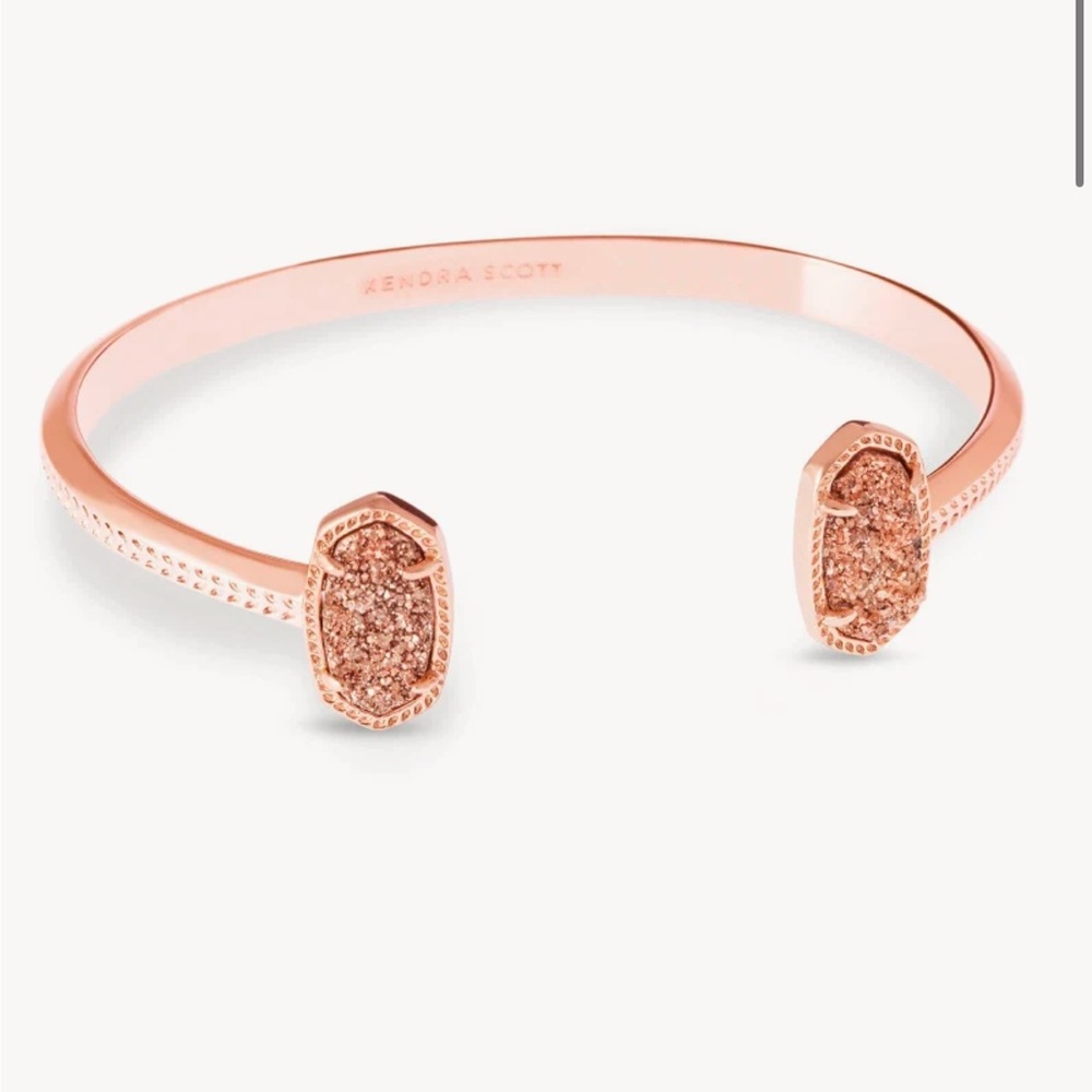Kendra Scott Elton Rose Gold Drusy Cuff Bracelet